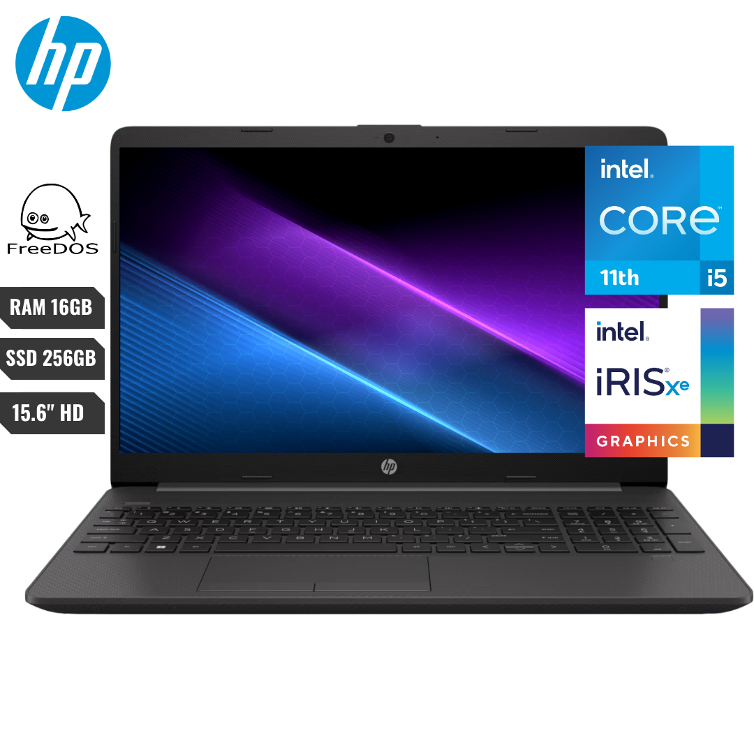 COMPUTADOR PORTATIL HP 250 G8 INTEL CORE I5 1135G7 11TH GEN 16GB RAM 512GB NVME 15,6" TECLADO ESPAÑOL COLOR GRIS