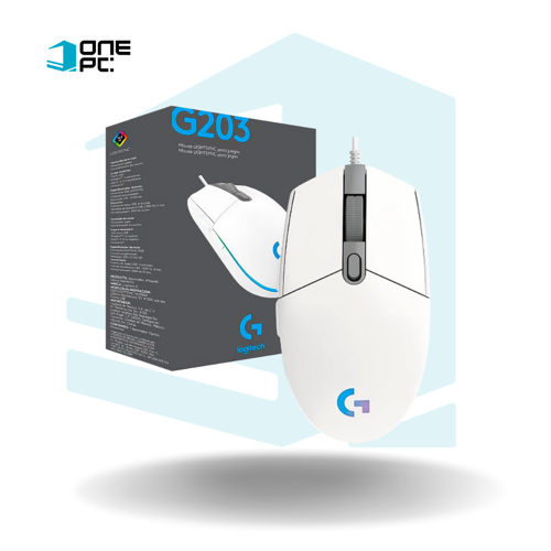 MOUSE LOGITECH G203 RGB LIGHTSYNC (BLANCO)