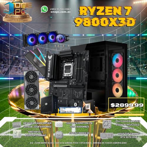CPU GAMER RYZEN 7 9800X3D -- RTX 5070 12GB