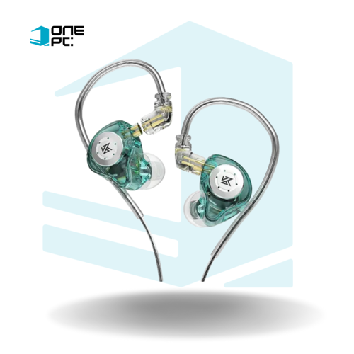AURICULARES CON CABLE Y MICROFONO KZ EDX PRO CON CANCELACION DE RUIDO COLOR CYAN