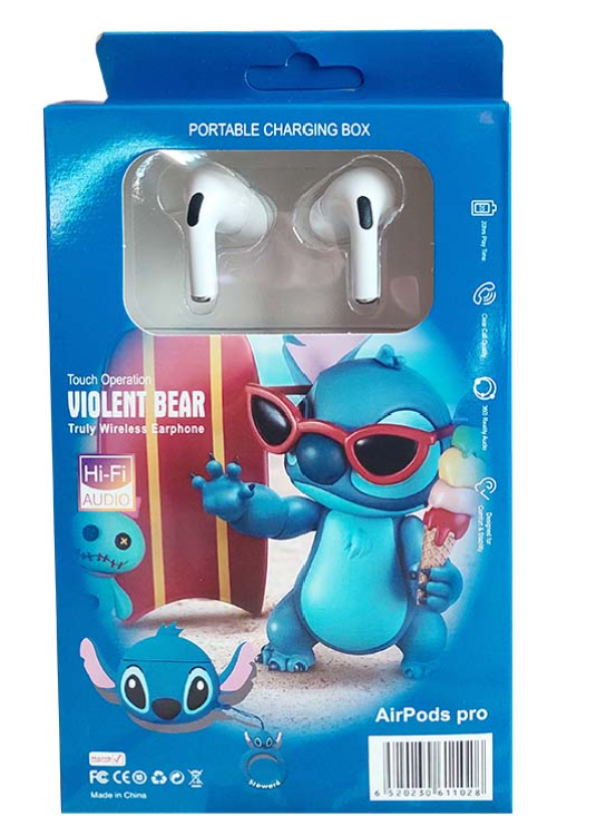 AIRPODS VIOLENT BEAR STICH