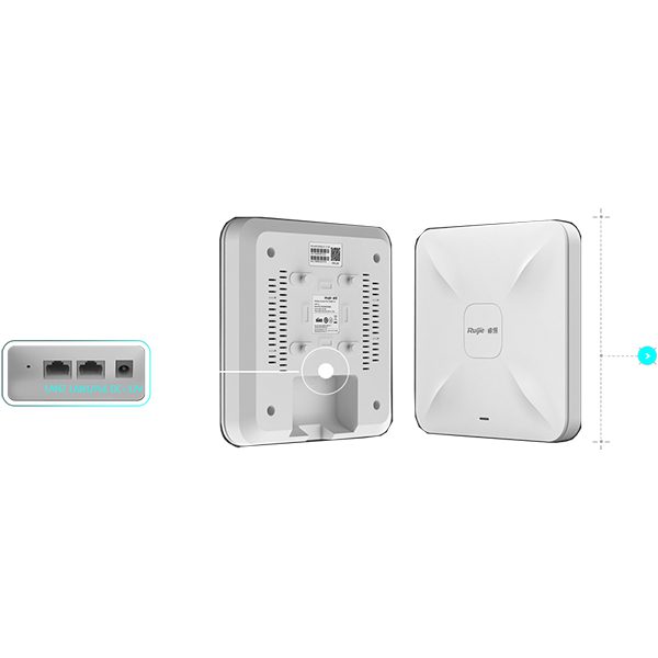 RUIJIE REYEE ACCESS POINT AC1300 DUAL BAND 2 PTOS  10/100 MBPS RG-RAP2200(F)