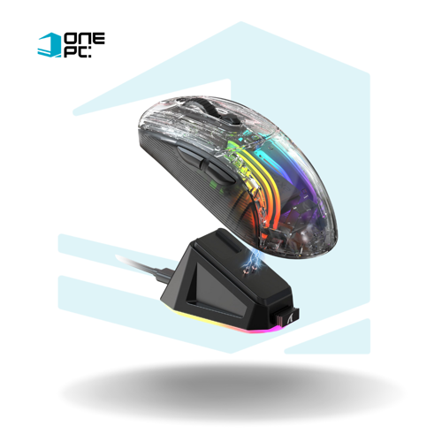 MOUSE ATTACK SHARK X2 PRO - BLUETHOOT - TRANSLUCIDO COLOR NEGRO