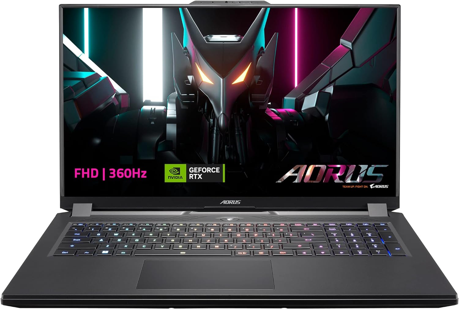 COMPUTADOR PORTATIL GIGABYTE AORUS 17H: 17.3" FHD1920X1080 360HZ, GPU NVIDIA GEFORCE RTX 4080 12GB GDDR6 CPU INTEL CORE I7-13700H - 16GB DDR5 RAM, 1TB SSD, AORUS 17H BXF-74US554SH COLOR NEGRO