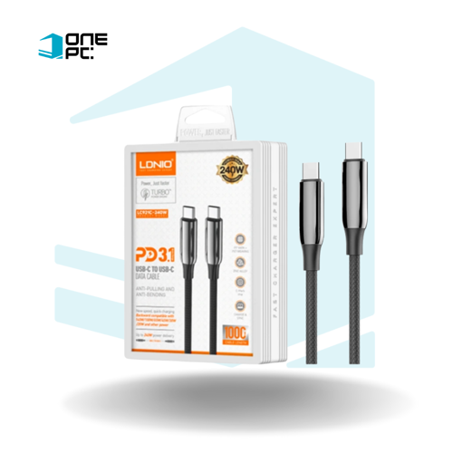 CABLE LDNIO LC921 1M 240W TC-TC - CORDÓN BLACK