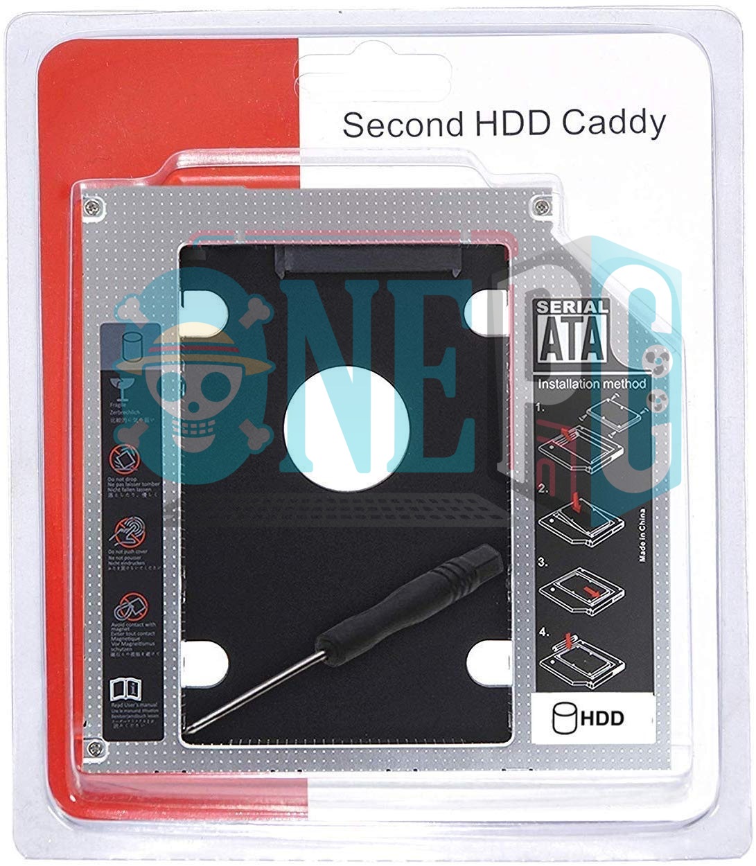 LECTOR PARA SEGUNDO DISCO DURO SATA HDD SSD CADDY 9.5 MM