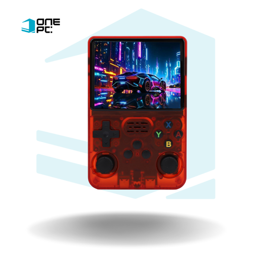 CONSOLA RETRO PORTATIL R36S GAMECONSOLE - COLOR ROJO TRANSLUCIDO