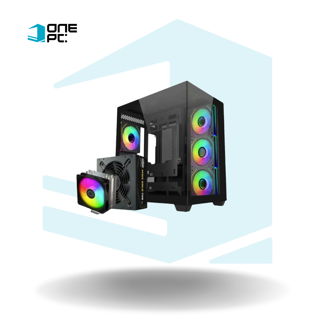 CASE COOLER MASTER/E681 MID TOWER BLACK WOOD BUNDLE FUENTE 750W GOLD – AIR COOLER 212 SPECTRUM