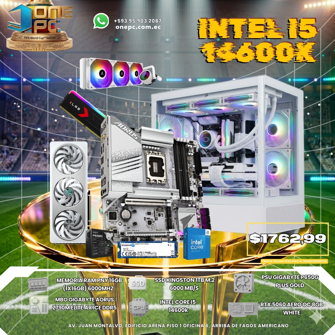 CPU GAMER I5 14600K -- RTX 5060 AERO 8G W