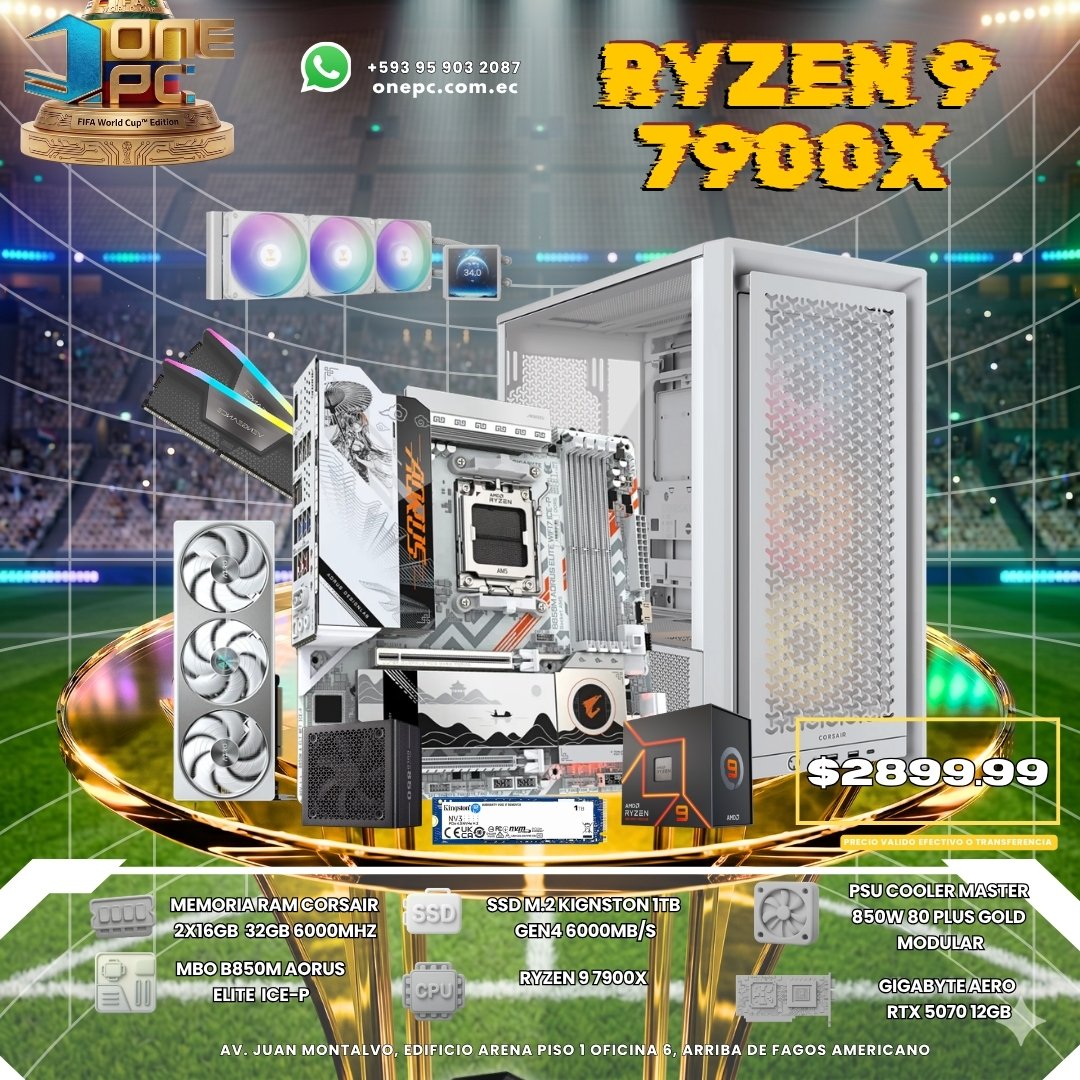 CPU GAMER R9 7900X • RTX 5070 AERO 12GB
