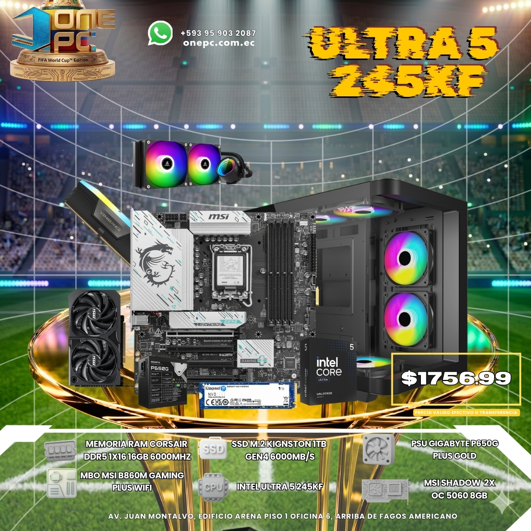 CPU GAMER ULTRA 5 245KF -- RTX 5060 8GB