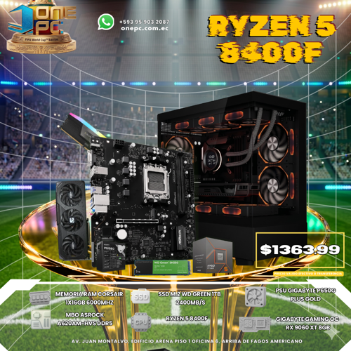 PC GAMER RYZEN 5 8400F -- RX 9060 XT 8GB