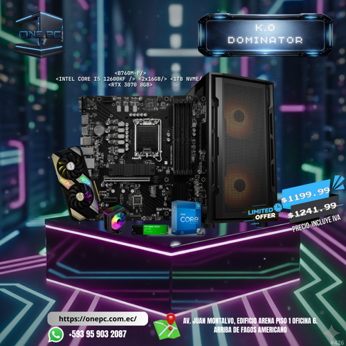 CPU GAMER/ INTEL CORE I5 12VA 32GB DDR4 3070 8GB