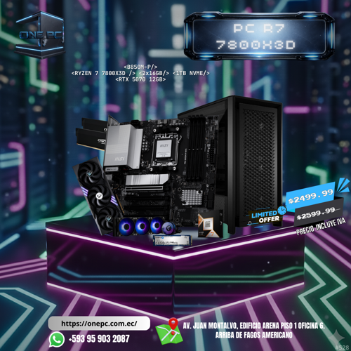 CPU GAMER/ R7 7800X3D RTX 5070 12GB 32GB RAM