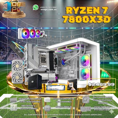 PC GAMER RYZEN 7 7800X3D -- RTX 5060 TI 16GB (EDICION WH)