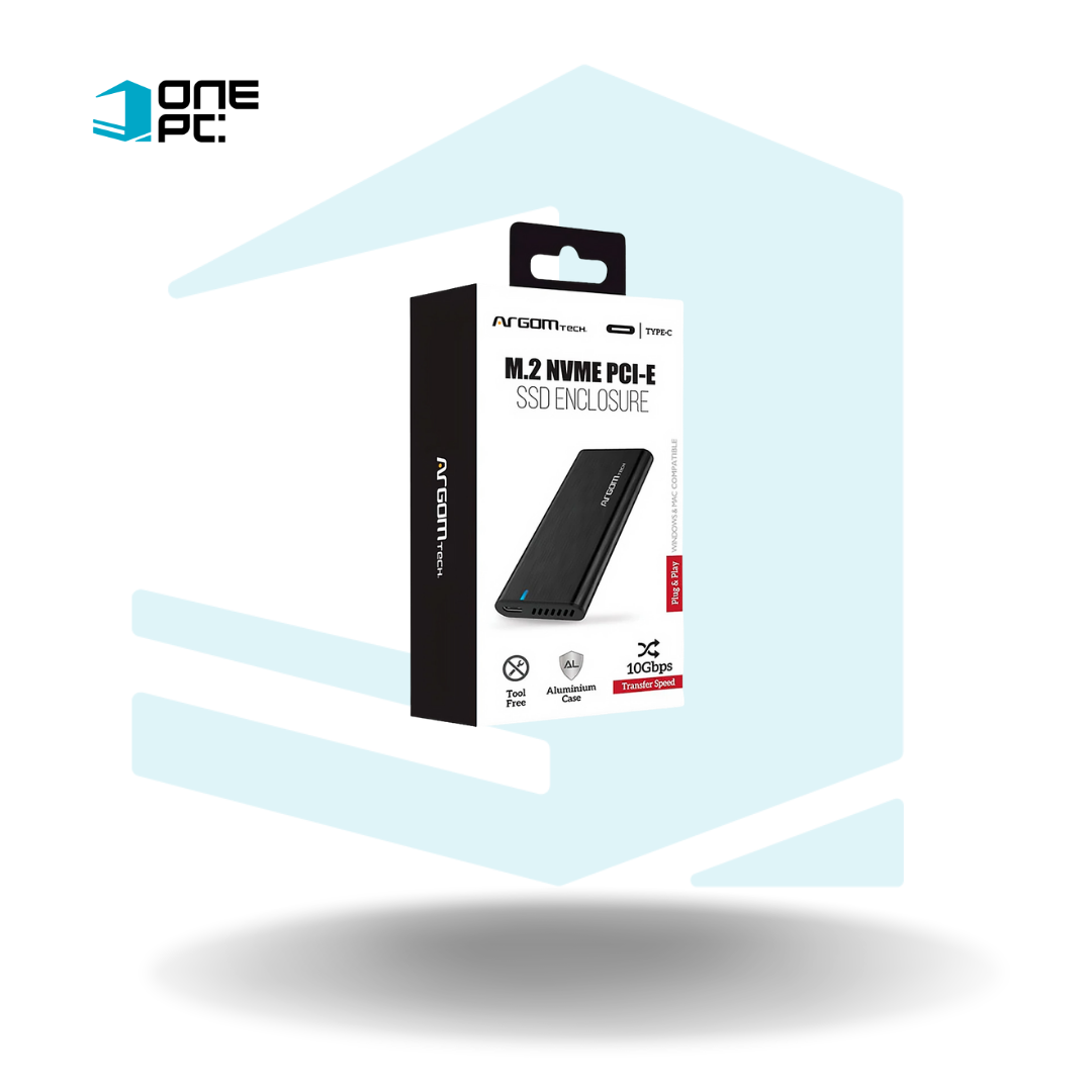 ENCLOSURE ARGON AC-1038 M.2 MVMW PCI-E SSD USB-TYPE C NEGRO