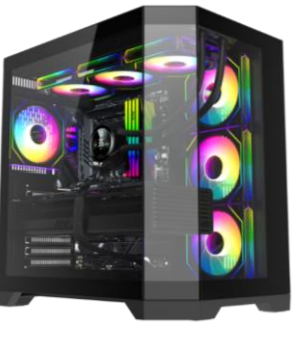 CASE GAMER MID TOWER HYPE NEGRO