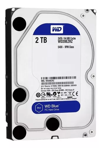 HDD 2TB WESTERN DIGITAL BLUE 5400RPM 3.5" 64MB CACHE