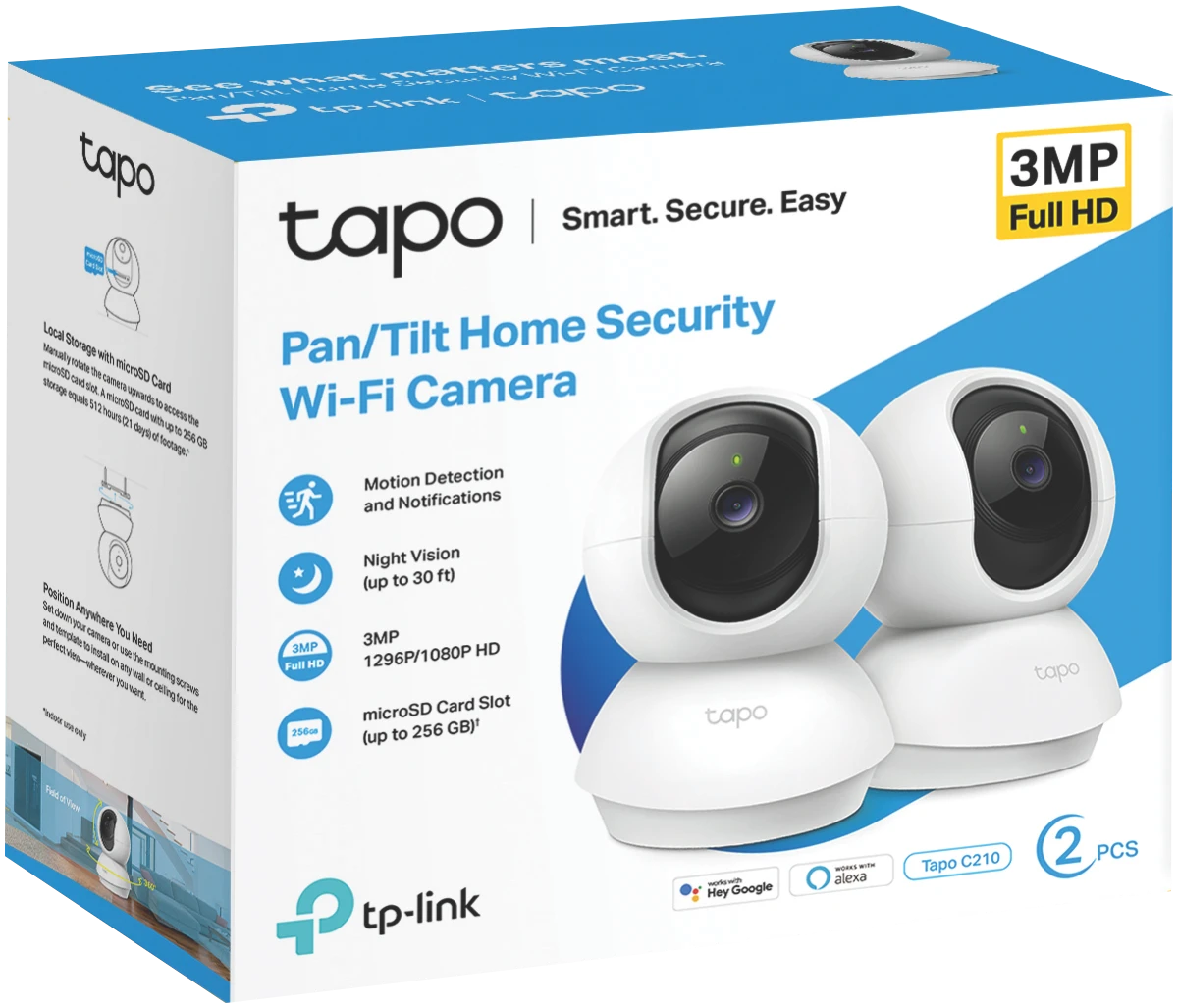 CAMARA INTELIGENTE TAPO LINK C210 COMPATIBLE CON ALEXA