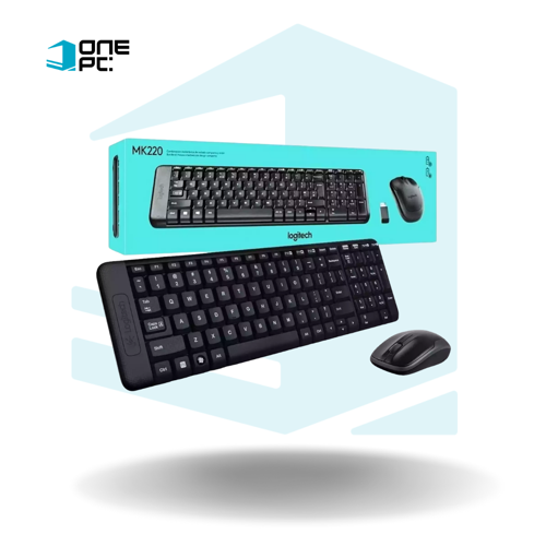 KIT TECLADO + MOUSE INALAMBRICO LOGITECH MK220