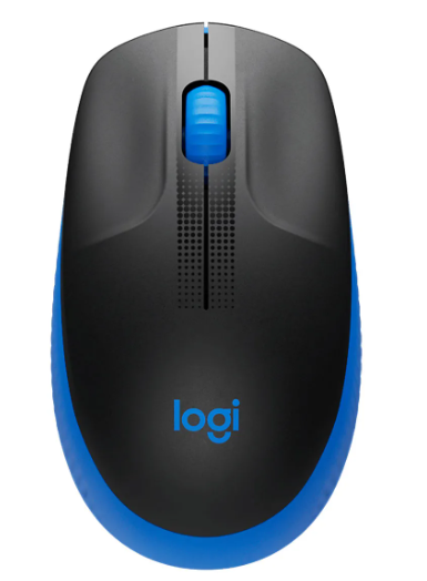 MOUSE LOGITECH M190 WIRELESS USB FULL SIZE CURVE DESING AZUL