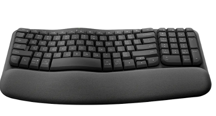 TECLADO LOGITECH ERGONOMICO WAVE KEYS CON REPOSAMANOS WIRELESS USB GRAPHITE