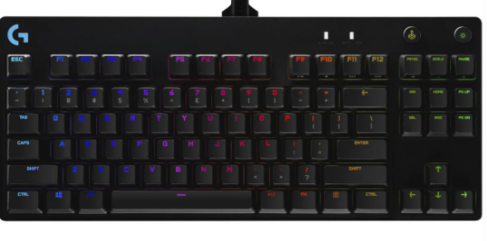 TECLADO LOGITECH GAMER G PRO RGB MECANICO GX AZUL WIRED NEGRO