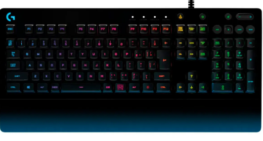 TECLADO LOGITECH GAMING G213 NEGRO RGB LIGHTSYNC USB RESISTENTE A SALPICADURAS