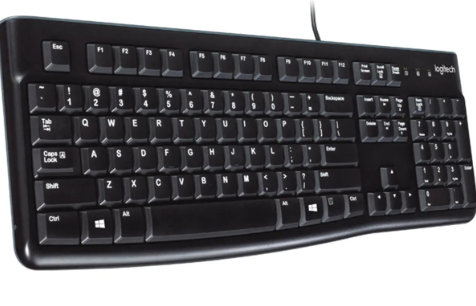 TECLADO LOGITECH K120 NEGRO USB PLUG AND PLAY RESISTENTE A SALPICADURAS