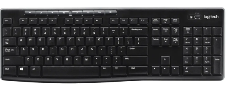 TECLADO LOGITECH K270 NEGRO WIRELESS MULTIMEDIA USB  BLACK