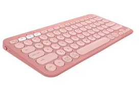 TECLADO LOGITECH PEBBLE KEYS 2 K380S WIRELESS SP ROSA