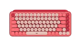 TECLADO LOGITECH POP KEYS WIRELESS BLUETOOTH MECHANICAL  HEARTBREAKER ROSE