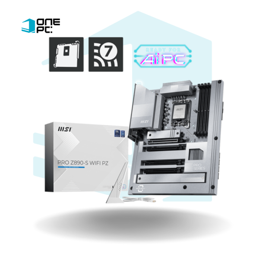 MOTHERBOARD MSI PROJECT ZERO Z890-S LGA 1851 - DDR5 HASTA 8500MTS PCIE 5.0 X16, M.2 GEN 5, WIFI 7, 2.5G LAN