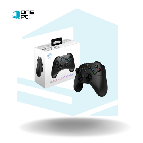 MANDO MSI FORCE GC300 - DURACIÓN DE LA BATERÍA, CONEXIÓN INALÁMBRICA DE 2,4 GHZ / BLUETOOTH / USB 2.0 (USB-C), LONGITUD DEL CABLE 2 M (USB-C A A), AUDIO ANALÓGICO DE 3,5 MM, COMPATIBILIDAD WINDOWS 10 Y POSTERIORES, ANDROID 8 Y POSTERIORES