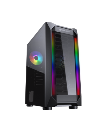 CASE COUGAR MX410-T MID TOWER VIDRIO NEGRO (1 FAN)