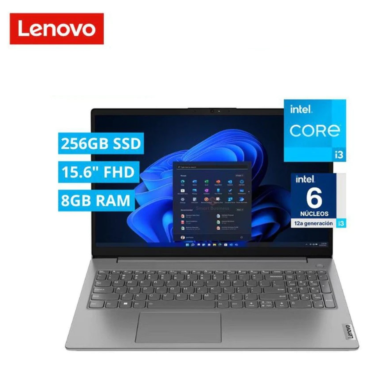 COMPUTADOR PORTATIL LENOVO V15 G3 IAP INTEL CORE I3 1215U RAM DDR4 8GB SSD 256B 15.6"FHD WINDOWS 11 ORIGINAL TECLADO ESPAÑOL COLOR GRIS HIERRO