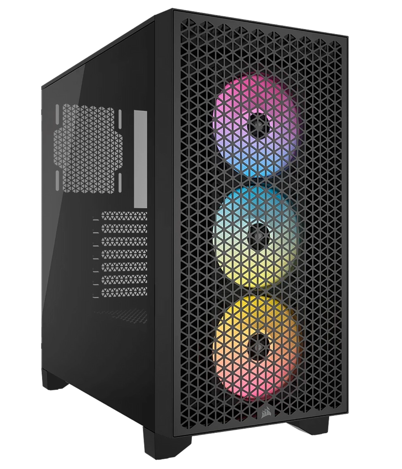 CASE CORSAIR ATX 3000D RGB AIRFLOW TEMPERED GLAS  MID-TOWER CASE N-PS 3VEN NEGRO