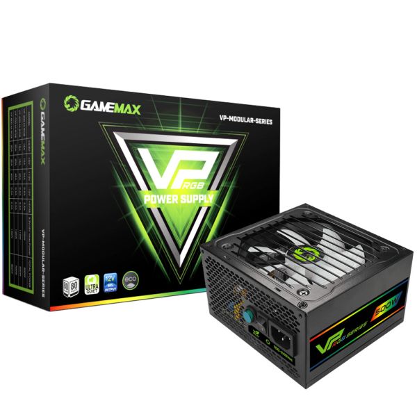 FUENTE DE PODER GAMEMAX VP-500 RGB CERTIFICADA 80+ BRONZE / CON VENTILADOR