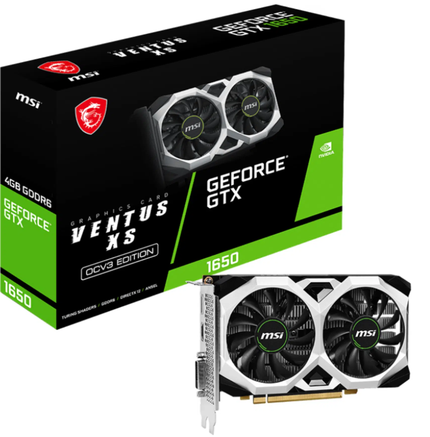 TARJETA DE VIDEO MSI 4GB GTX-1650 D6 VENTUS XS (332849)