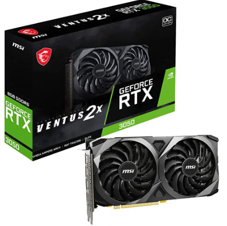 TARJETA DE VIDEO MSI 8GB RTX-3050 VENTUS 2X (319192)