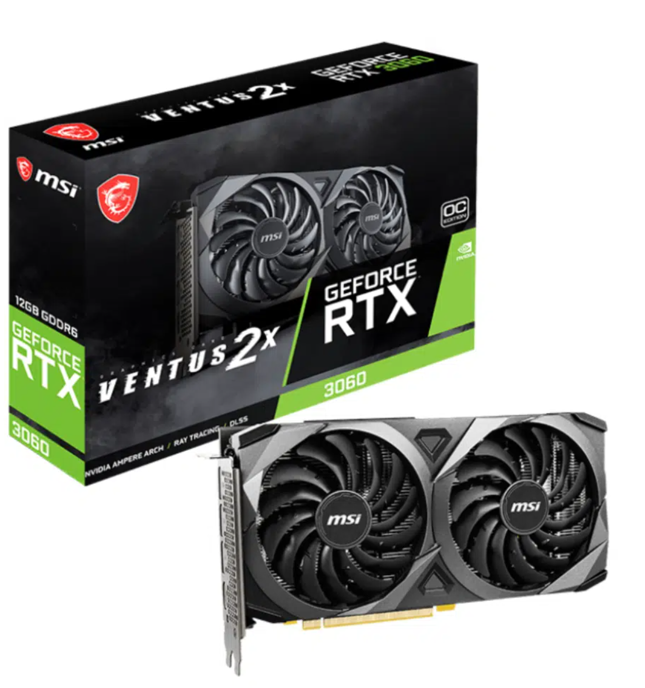 TARJETA DE VIDEO MSI 12GB RTX-3060 VENTUS 2X (240106)