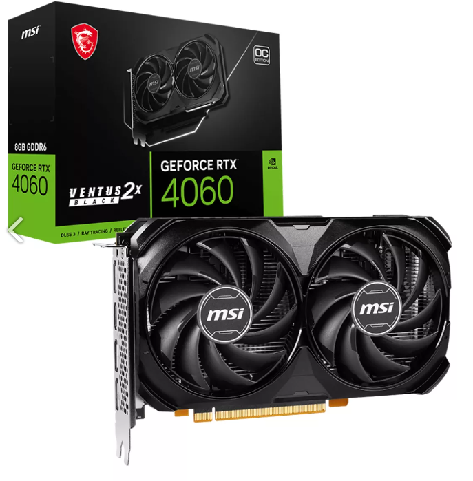 TARJETA DE VIDEO MSI 8GB RTX-4060 VENTUS 2X BLACK (330302)