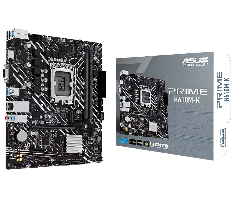 MOTHERBOARD ASUS PRIME H610M-K 13VA LGA1700 2XDDR5-5600 HDMI  M.2 USB3.2 PCIE4.0 MATX