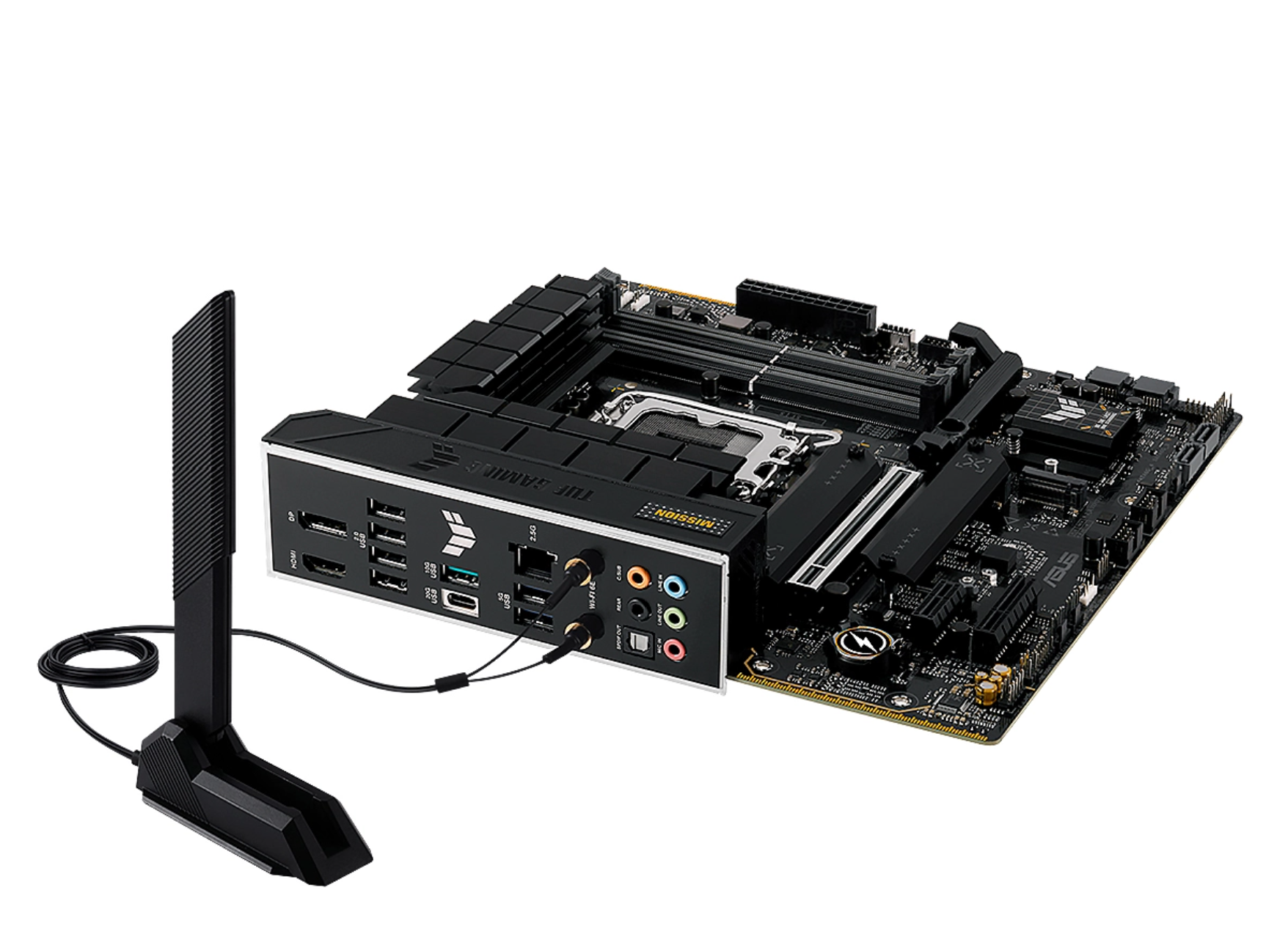 MOTHERBOARD ASUS TUF GAMING B760M-PLUS WIFI II 14TH LGA1700 DDR5-7800 WI-FI HDMI DP 3M.2 USB-C PCIE5.0 MATX