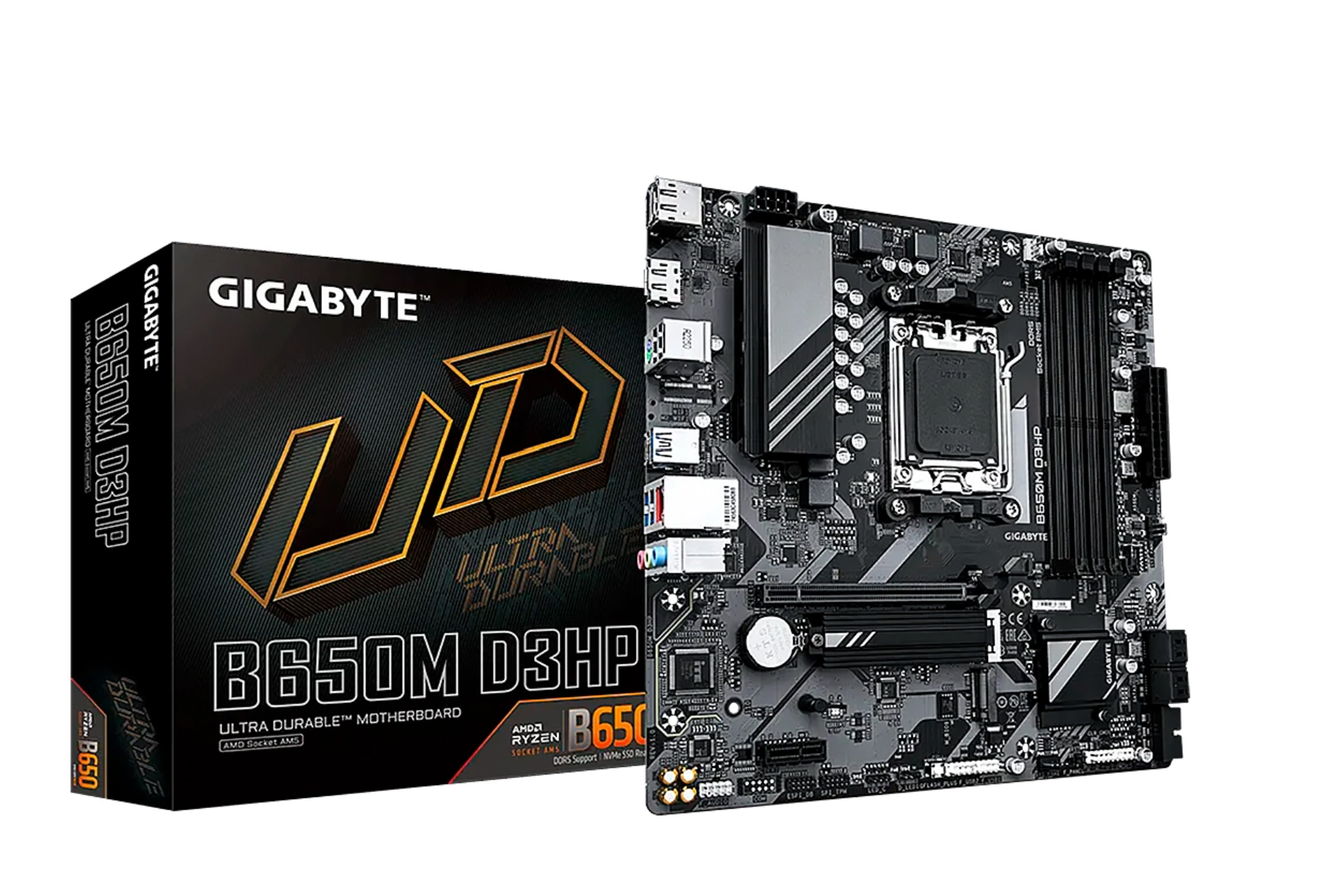 MOTHERBOARD GIGABYTE B650M D3HP AMD AM5 RYZEN 7000 4DDR5 HDMI 2DP PCIE4.0 2M.2 4USB-TYPE-C MATX