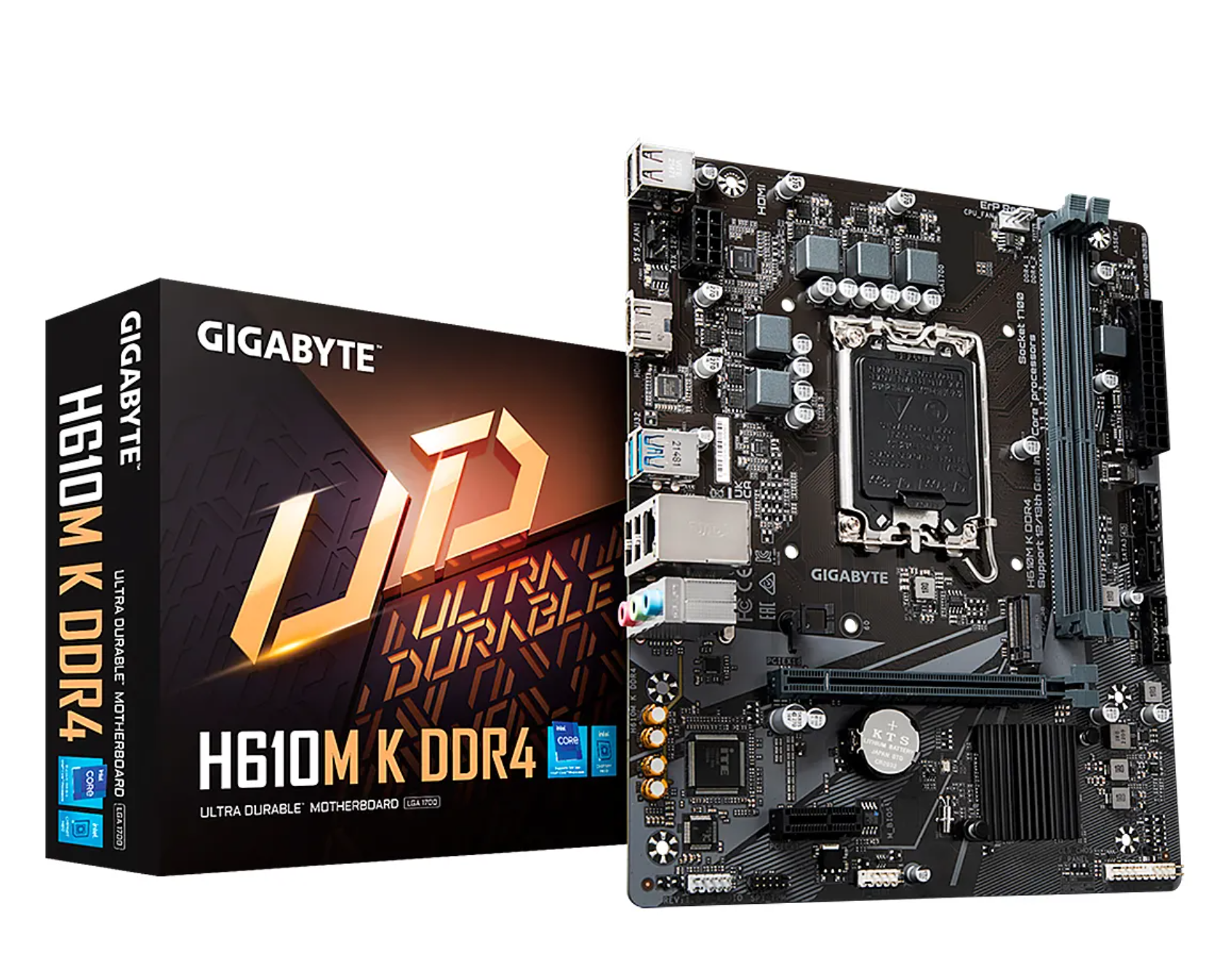 MOTHERBOARD GIGABYTE H610M K 13VA-12VA LGA1700 2XDDR4-3200 HDMI  M.2 USB3.2 PCIE4.0 MATX