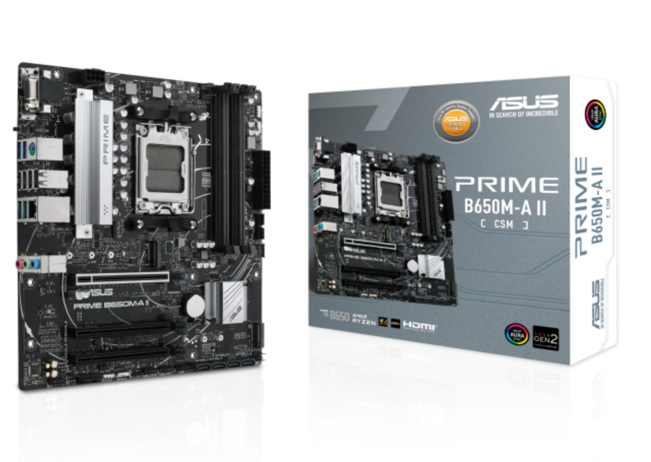 MOTHERBOARD ASUS PRIME B650M-A II CSM AMD 7000 4DDR5 VGA HDMI DP PCIE5.0 M.2 USB3.2 MICRO-ATX