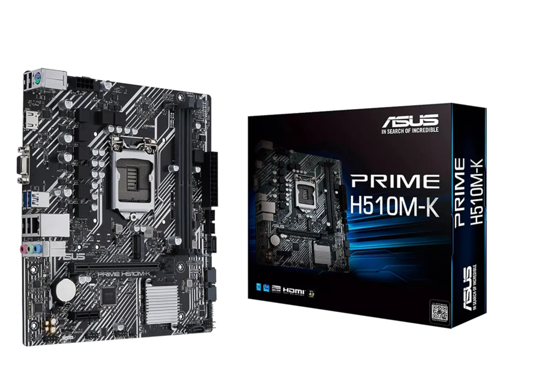 MOTHERBOARD ASUS PRIME H510M-K 11TH LGA1200 DDR4-3200 D-SUB HDMI M.2 USB3.2 PCIE4.0 MATX