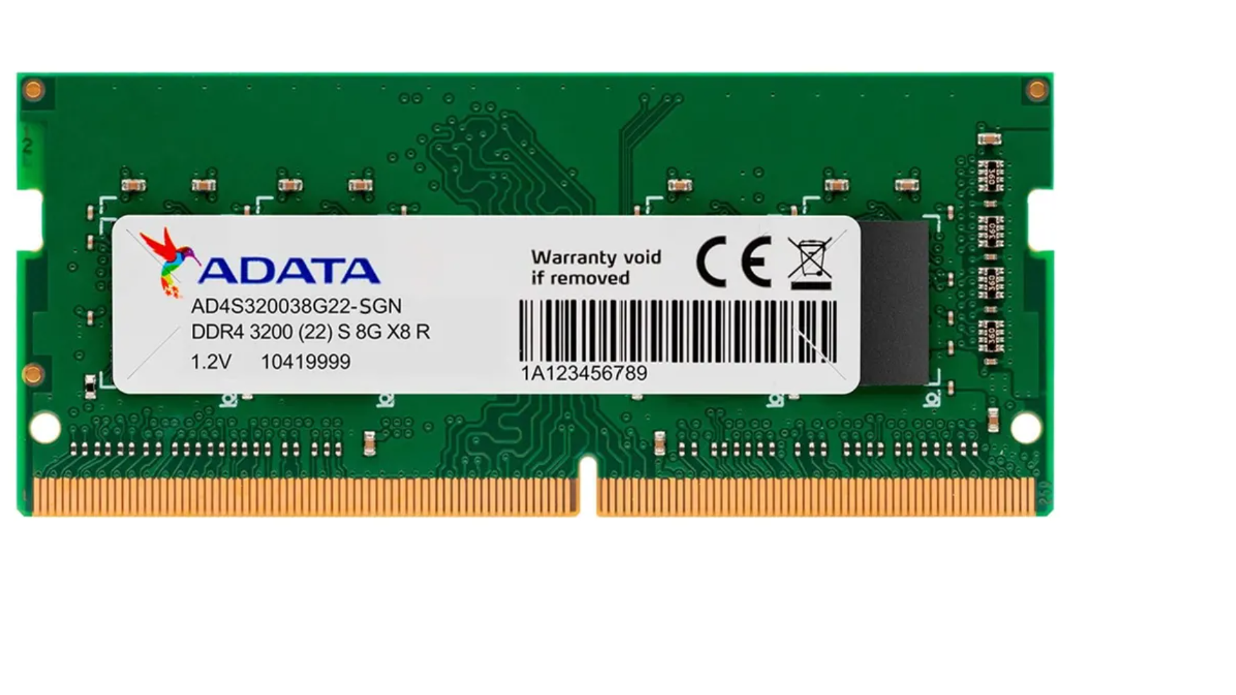 SO-RAM ADATA 8GB PC-3200 DDR4 STD 1.2 260-PIN SGN