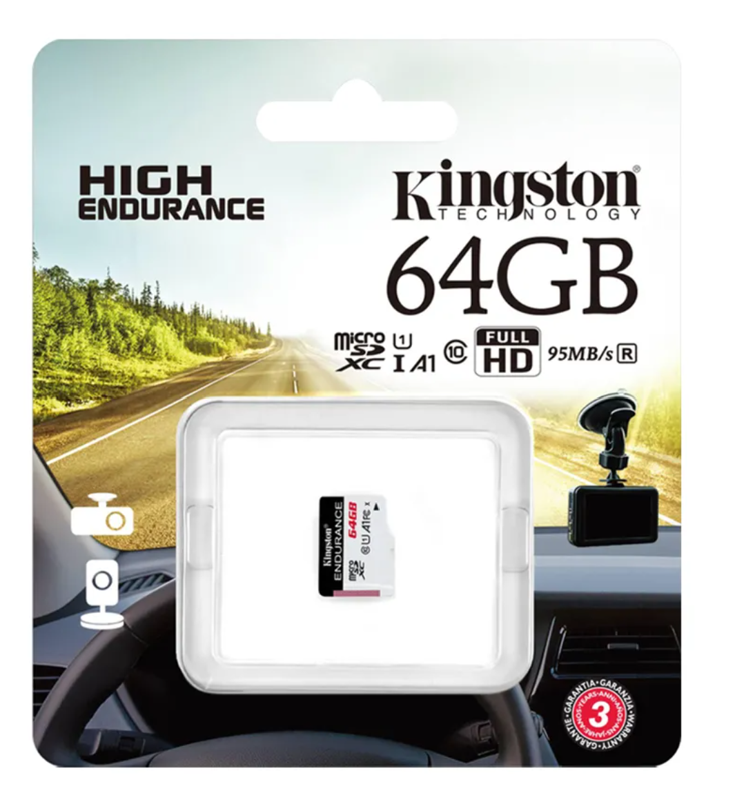 MICRO-SD KINGSTON SDXC 64GB ENDURANCE  95R/30W C10 A1 UHS-I CARD